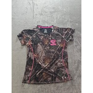 Womens Green Bay Packers Camo Pink Majestic Cool Base T Shirt Size‎ 2XL